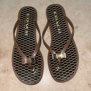 Coach Brown Rubber Sandals Size 38